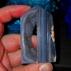 Beautiful Druzy Agate Lace Banded Tower 😍💙🤍